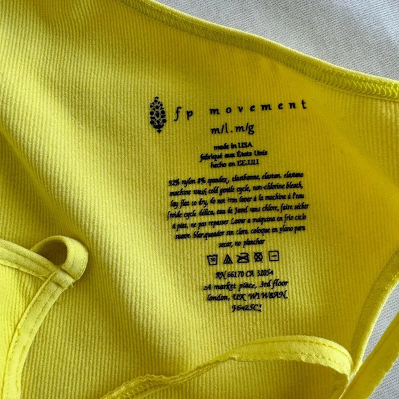 FP Movement by Free People Strappy Back Tighten Up Tank - Yellow - Picture 3 of 3